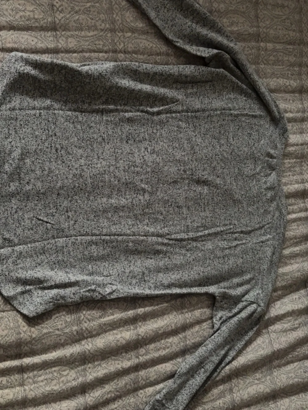 GAP Gray Long Sleeve Top with Pink Sequin Heart